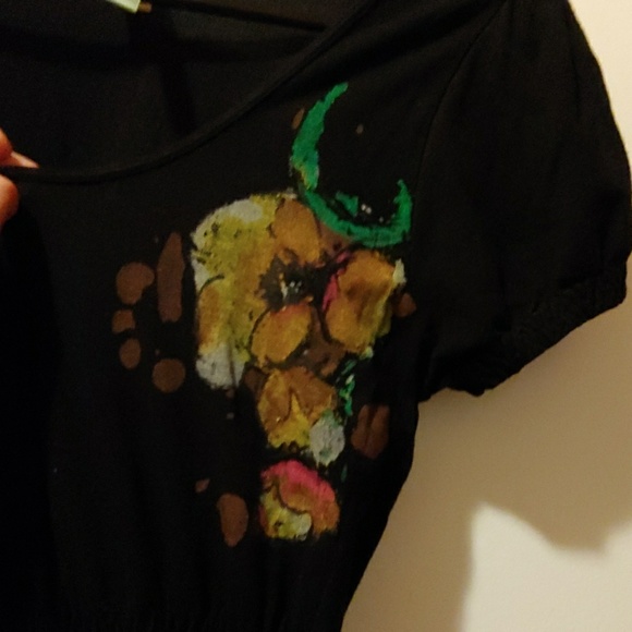 Black Floral Dress - Picture 4 of 6